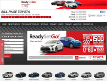 Tablet Screenshot of billpagetoyota.com